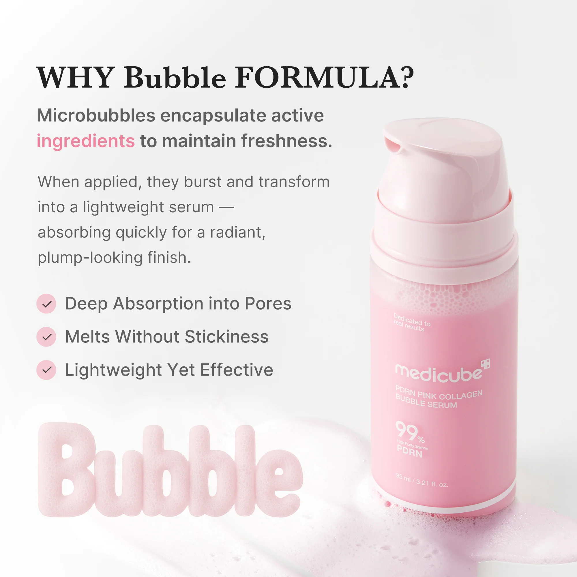 PDRN Pink Collagen Bubble Serum - Image 5